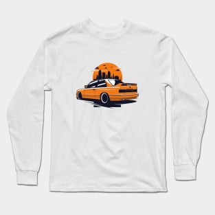 Orange E30 M classic city skyline Long Sleeve T-Shirt